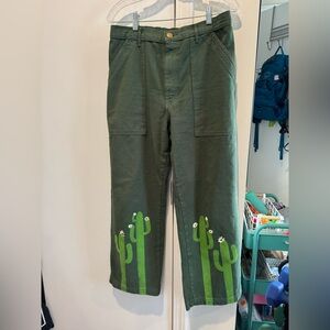 Paintstamped Big Bud Press Cactus Work Pants - M - Limited Edition - Rare!